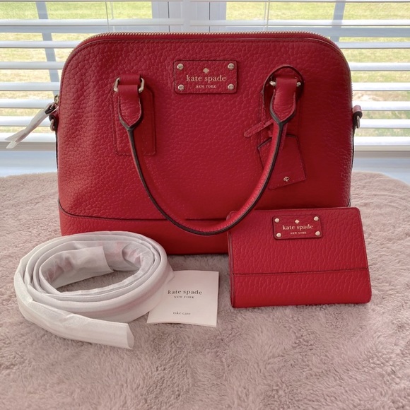 kate spade Handbags - KATE SPADE Bay Street Small Rachelle Satchel and Tellie Wallet in HOT CHILI